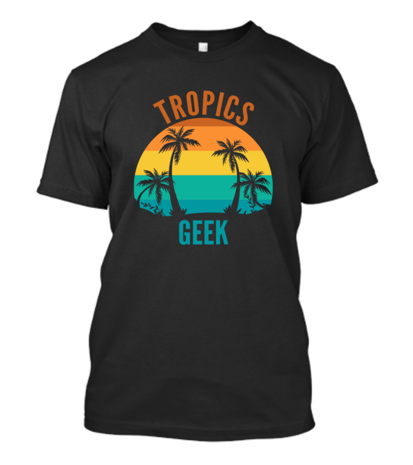Tropics Geek Sunset Palm Trees T-Shirt