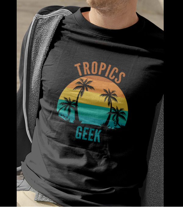 Tropics Geek Sunset Palm Trees T-Shirt