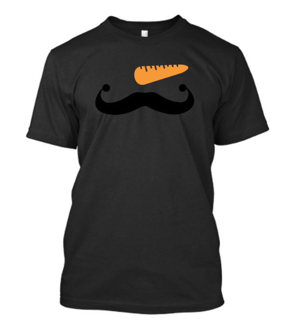 Funny Snowman Carrot Nose Mustache T-Shirt