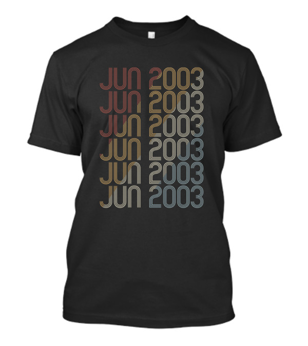Jun 2003 Retro Pattern Vintage Birthday June 2003 T-Shirt