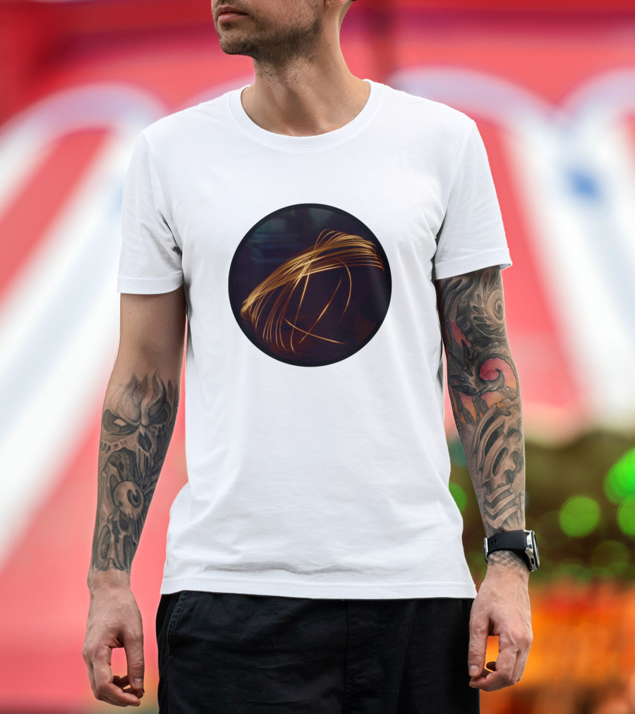Photography Series Gold Light Motion Captured in Circle T-Shirt