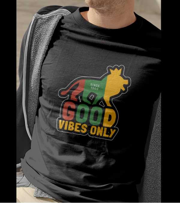 Good Vibes Only Reggae Lion With Crown Since 1960 T-Shirt