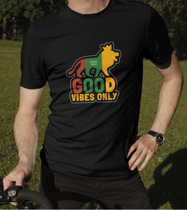 Good Vibes Only Reggae Lion With Crown Since 1960 T-Shirt