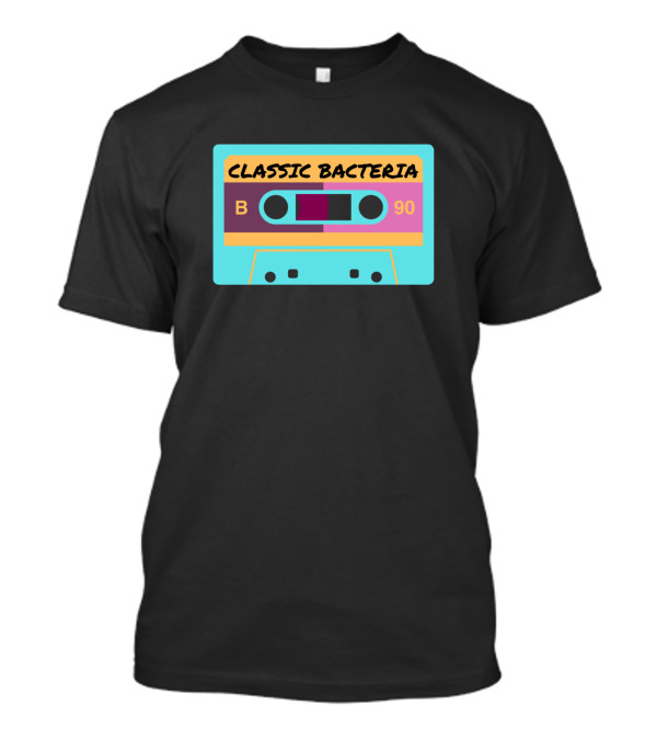 Classic Bacteria Retro Cassette Tape Funny Micro B90 T-Shirt