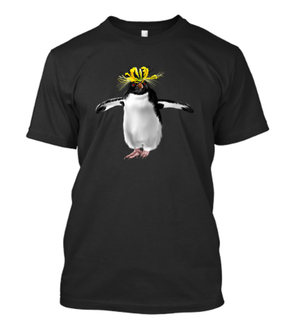 I Need A Hug Penguin With Yellow Feather Crown T-Shirt