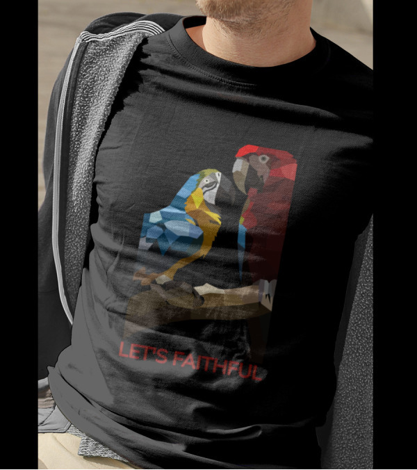 LET'S FAITHFUL Parrots Memory In November T-Shirt