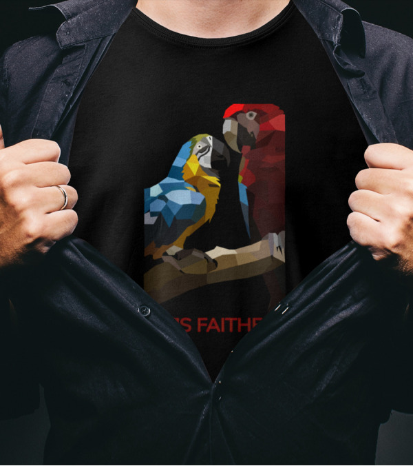 LET'S FAITHFUL Parrots Memory In November T-Shirt
