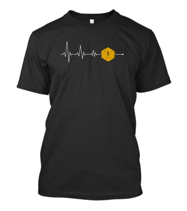 Tabletop Rpg Pen And Paper Ekg Heartbeat D20 Dice T-Shirt