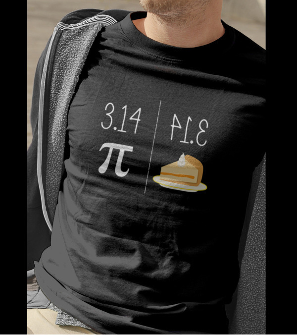 3.14 Pi Mirror Image 314 Pie Slice T-Shirt