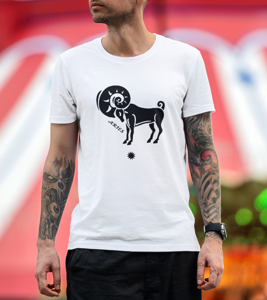 Aries Zodiac Ram Horoscope Star T-Shirt