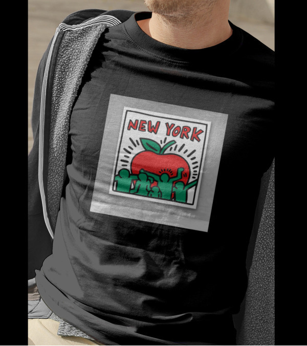 Keith Haring New York Big Red Apple Iconic T-Shirt