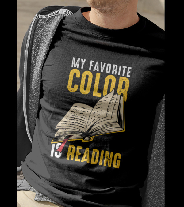 My Favorite Color Is Reading Open Book T-Shirt