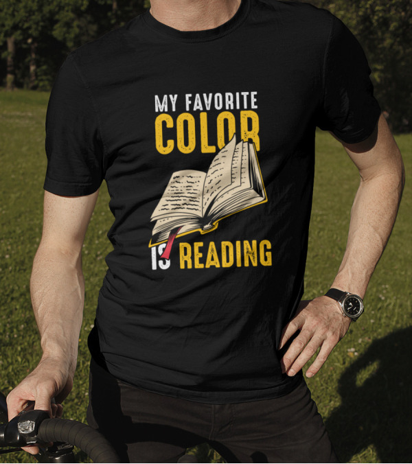 My Favorite Color Is Reading Open Book T-Shirt