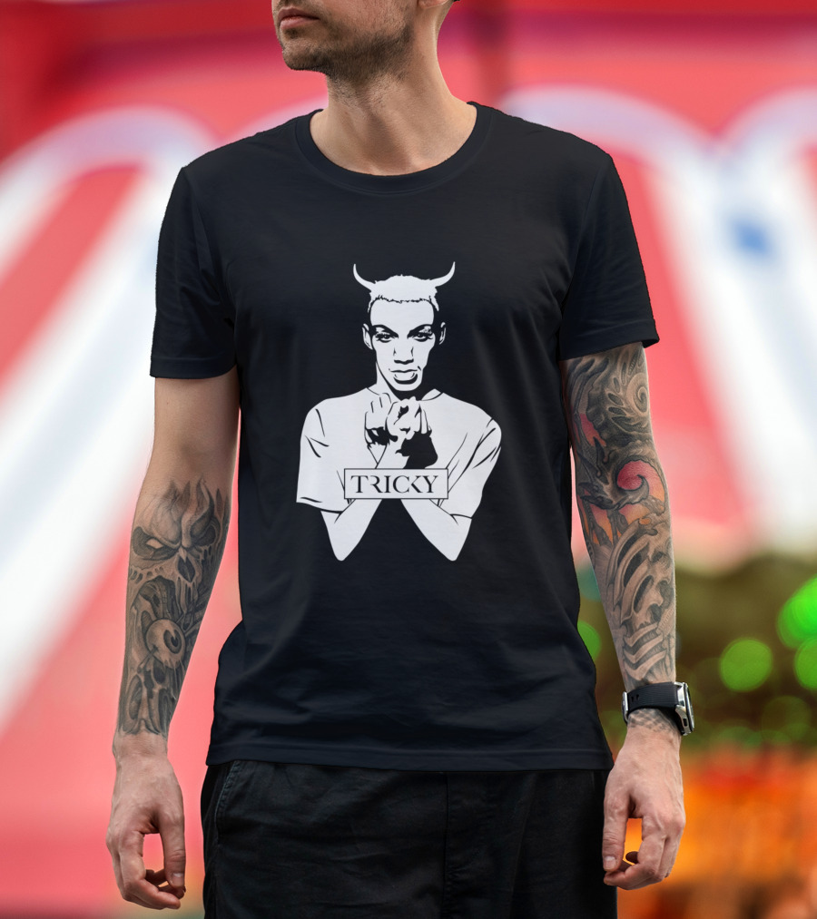 Tricky White Horns Monochrome T-Shirt