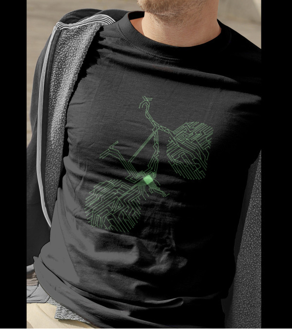 Computer Core Processor Circuit Bicycle T-Shirt