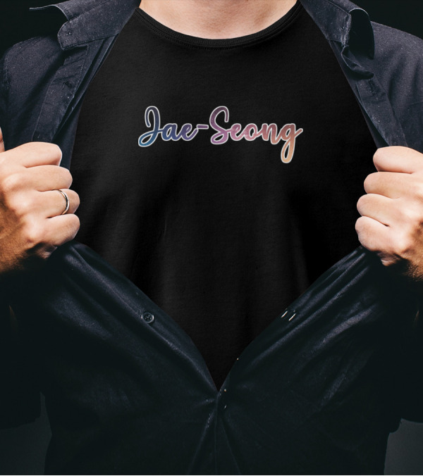 Jae-Seong Space Gradient Text T-Shirt