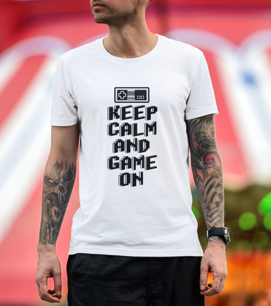 Keep Calm and Game On Retro Controller T-Shirt