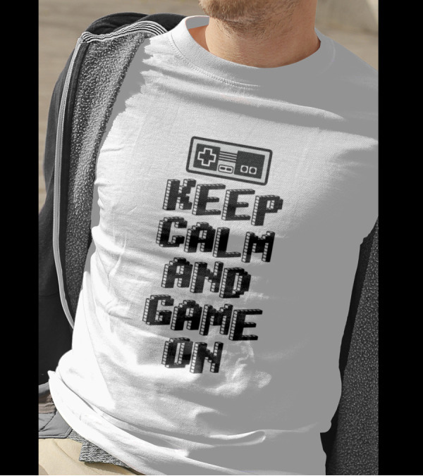 Keep Calm And Game On Retro Controller T-Shirt