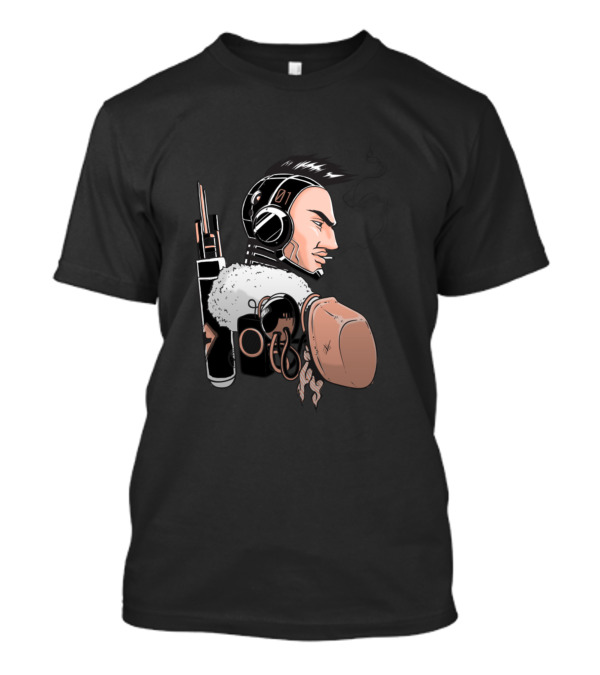 Programmer Robot Fan Futuristic Headphones Cyberpunk T-Shirt