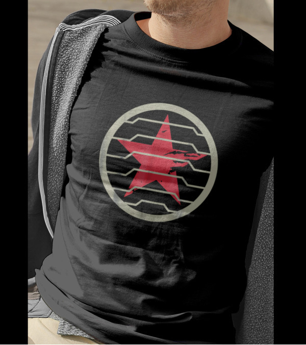 Winter Soldier Red Star Emblem Badge T-Shirt