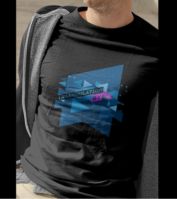 Triangulation By Triangles Fun Abstract Geometry T-Shirt