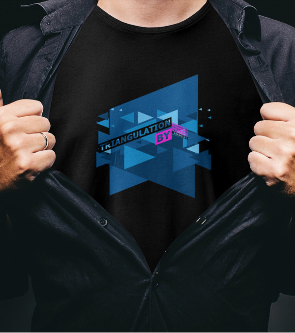 Triangulation By Triangles Fun Abstract Geometry T-Shirt