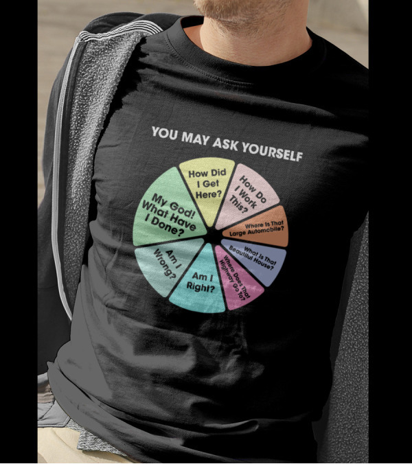 You May Ask Yourself How Did I Get Here My God What Have I Done Pie Chart T-Shirt