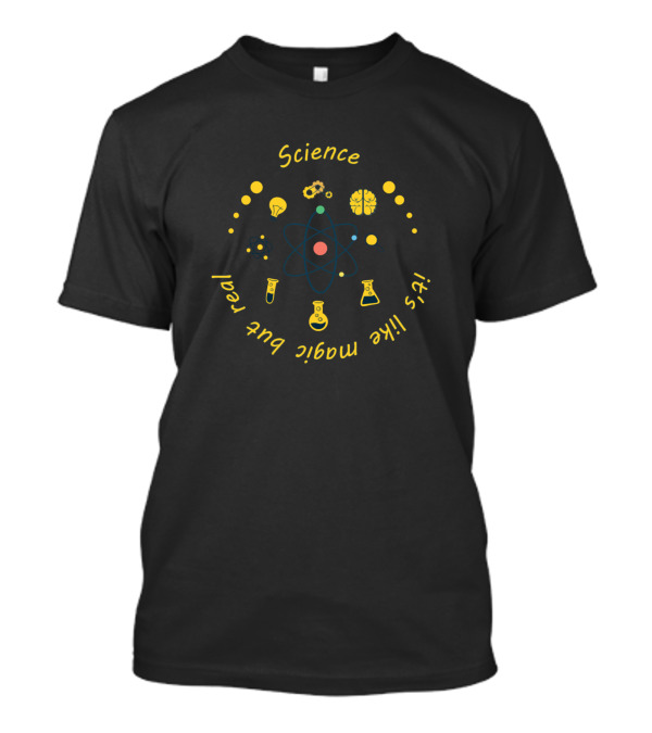 Science Magic Real Atom Brain Flask Microscope T-Shirt