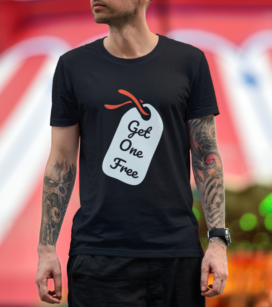 Buy One Get One Free Hanging Tag T-Shirt