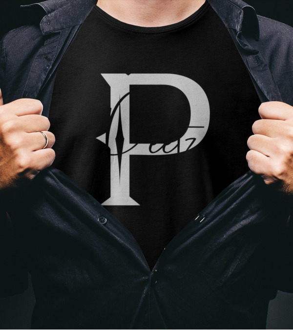 Peetz Second Name Family Name Middle Initial Monogram T-Shirt
