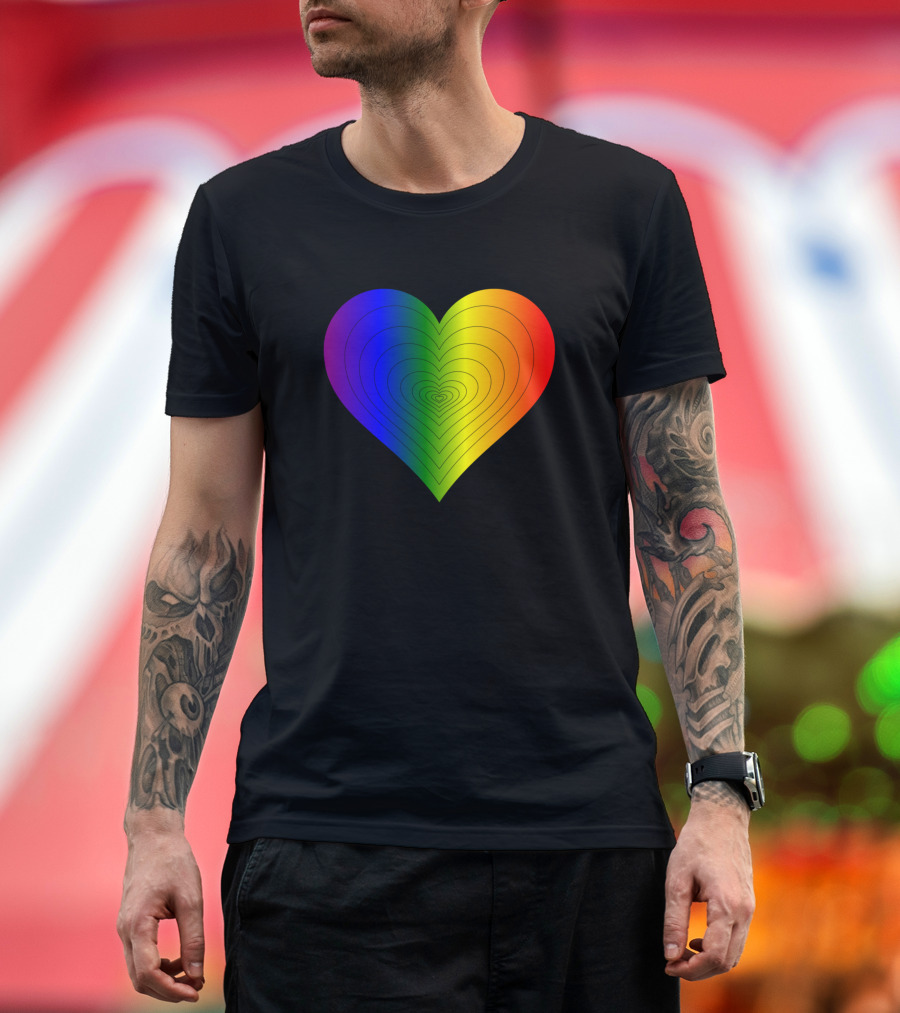 Regenbogen Herz Buntes Liebessymbol T-Shirt