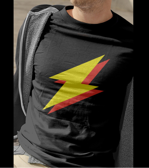 Simple Lightning Bold Yellow Red Flash T-Shirt