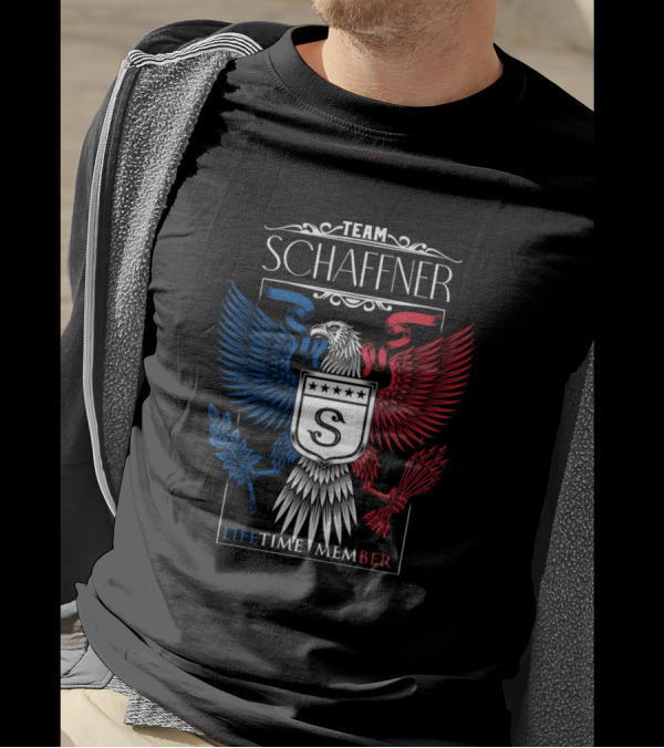 Team Schaffner Lifetime Member Eagle Crest T-Shirt