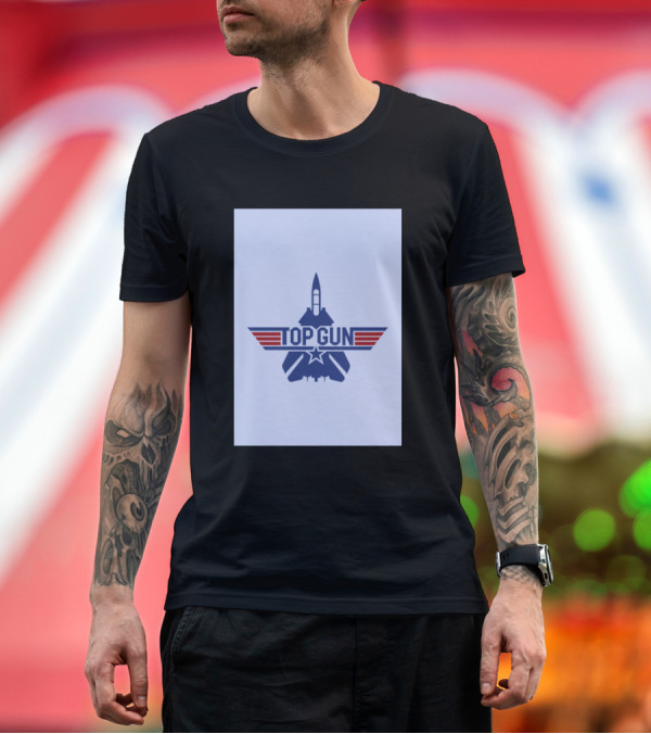 Premium T-Shirt: Top Gun Fighter Jet Emblem Classic T-Shirt Top Gun Fighter Jet Emblem Classic T-Shirt