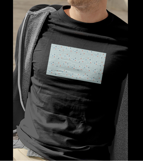 Merry Christmas Pattern Red Blue Green Confetti T-Shirt
