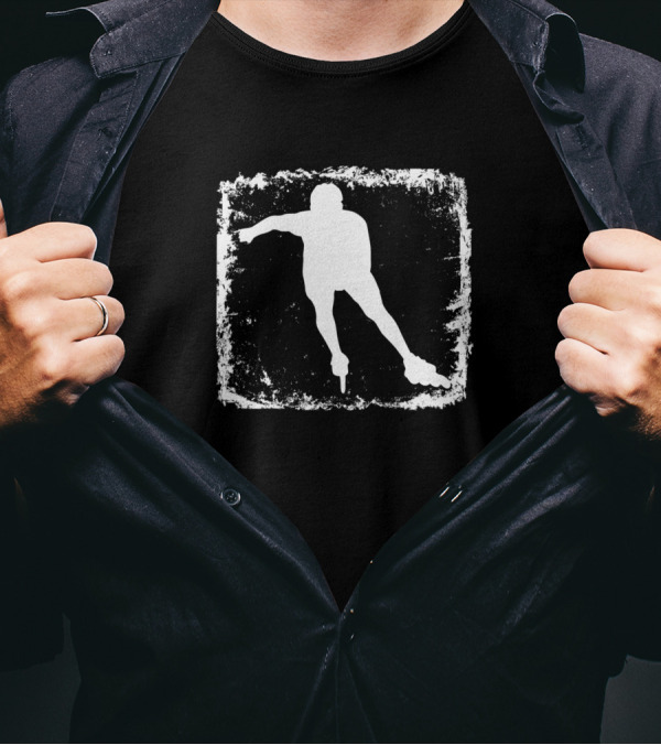 Man Inline Skating Rollerblading Roller Skates T-Shirt
