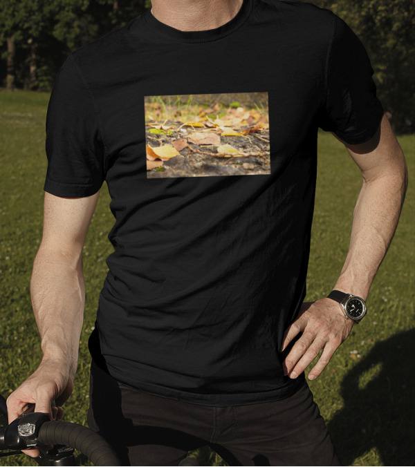 Autumn Leaves In Orange And Reds And Greens On Forest Floor Fall T-Shirt