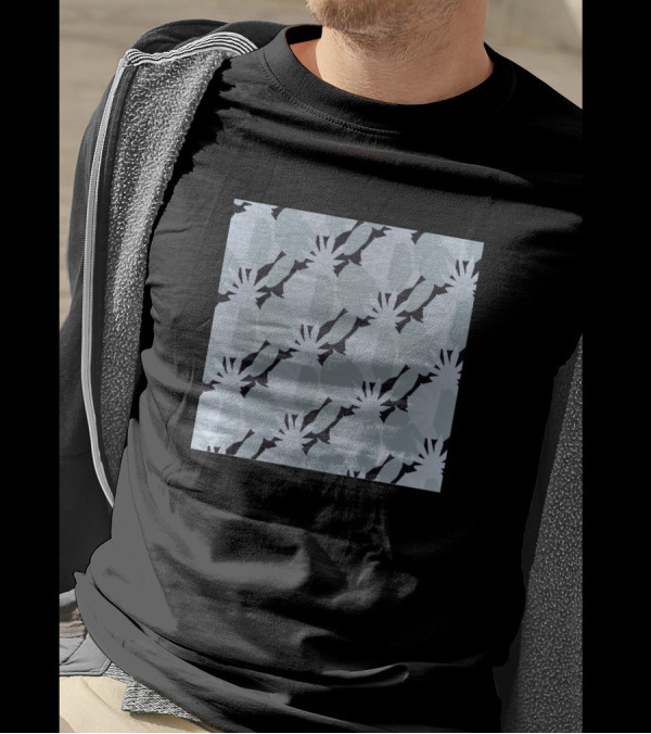 Grey Jungle Leaf T-Shirt
