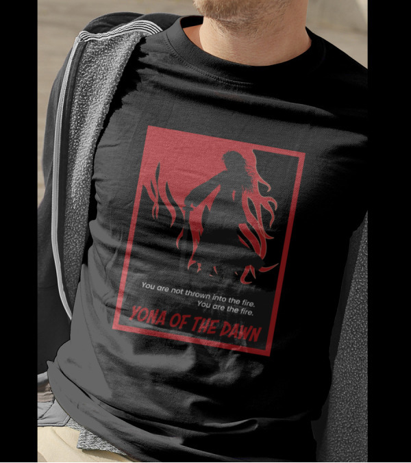 You Are The Fire Yona Of The Dawn Silhouette With Sword And Flames T-Shirt
