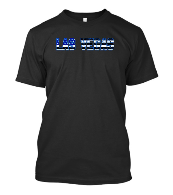 Las Vegas Police Flag Stars And Stripes Protect And Serve T-Shirt