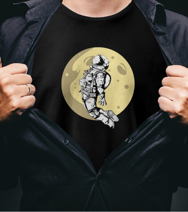 Astronaut Floating On The Moon T-Shirt