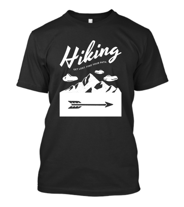 Hiking Get Lost Find Your Path Vintage Mountain Adventure Arrow T-Shirt