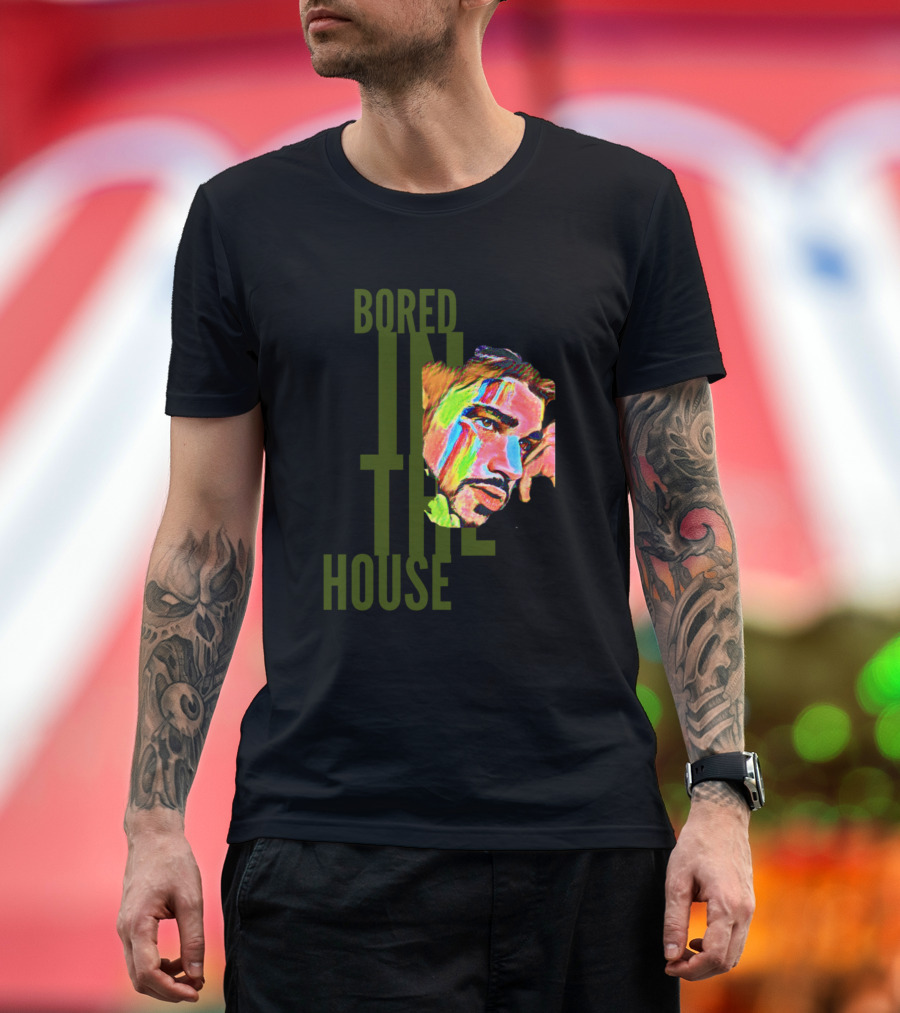 Bored In The House Vibrant Painted Face Expression T-Shirt
