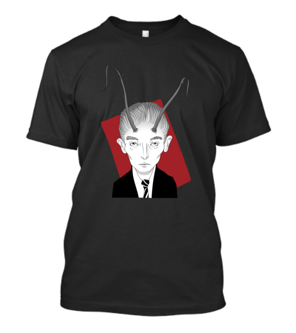 Franz Kafka Metamorphosis Illustrated With Insect Antennae T-Shirt