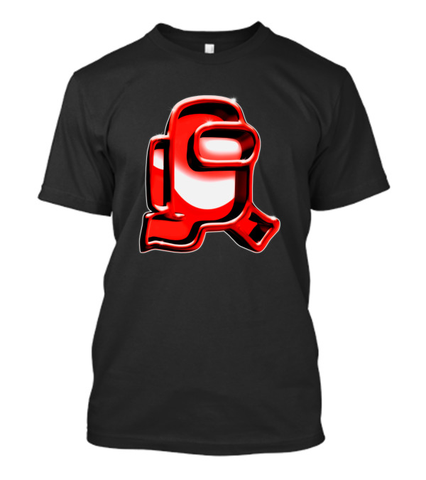 3D Red Metallic Astronaut Character Design From Popular Space Game T-Shirt