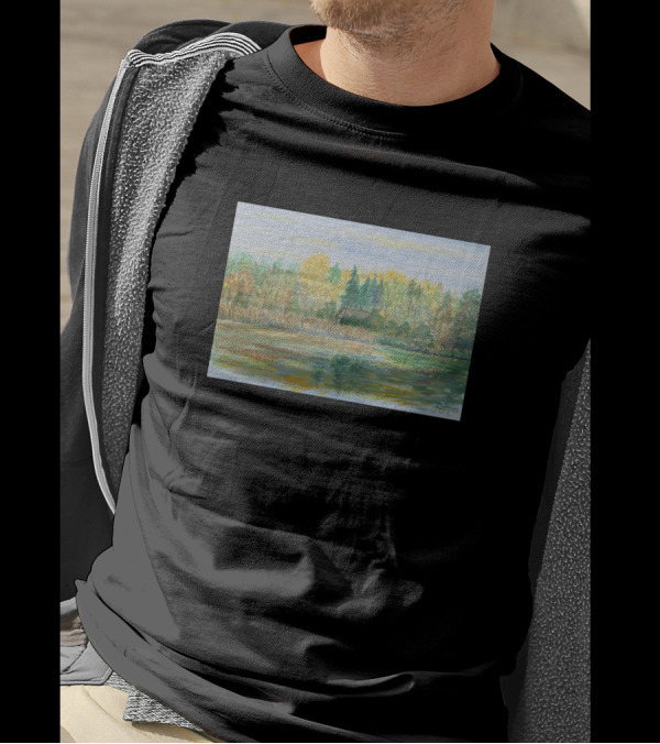 Tranquil Lakeside Reflections Of Autumn In Trakai Lithuania T-Shirt