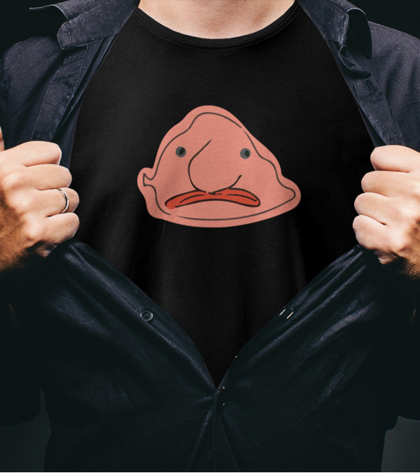 Blobfish Cartoon Face T-Shirt