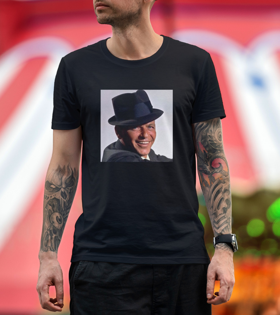 Frank Sinatra Iconic Fedora Image T-Shirt