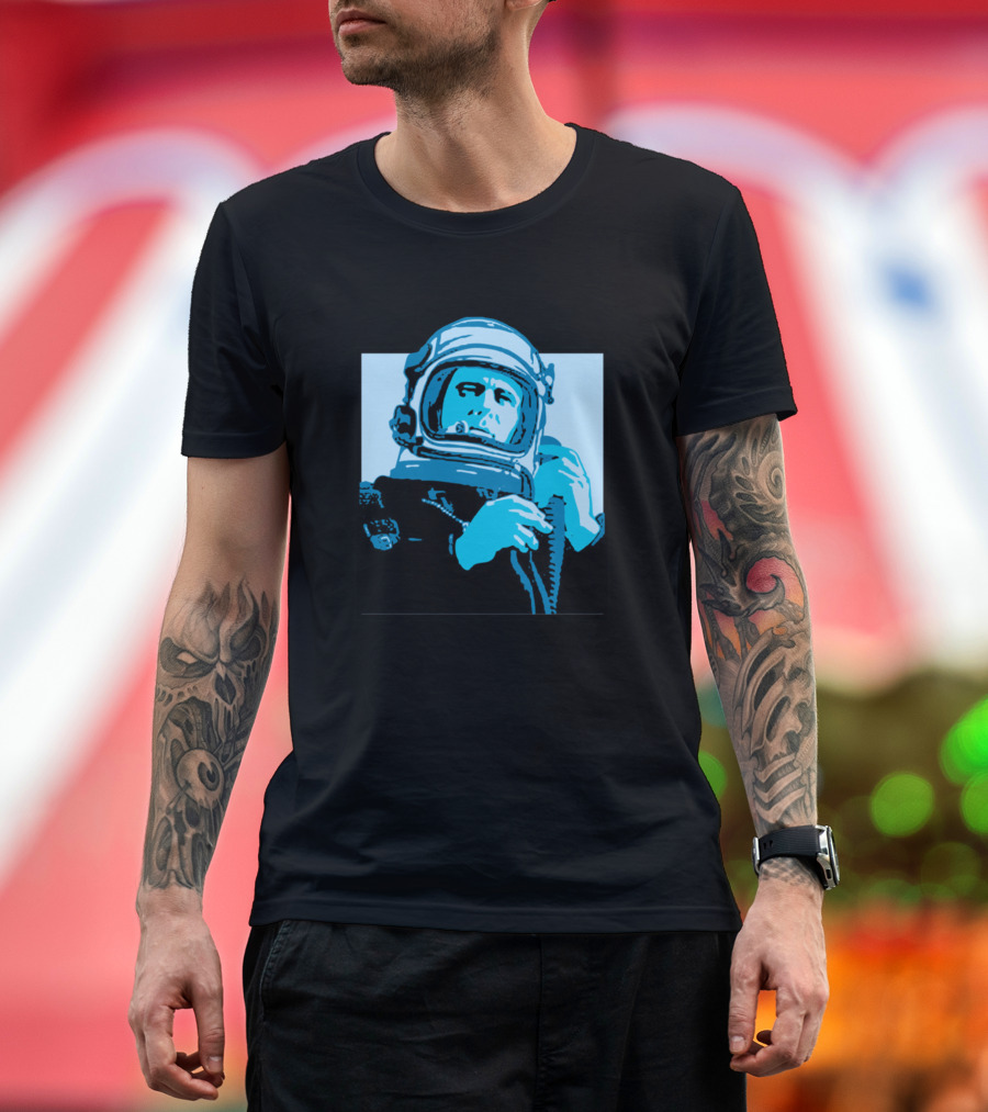 Astronaut Space Helmet Blue T-Shirt