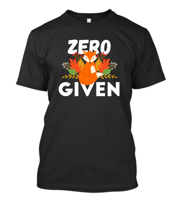 Zero Fox Given Cute Fox With Autumn Leaves T-Shirt